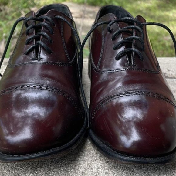 Florsheim Lexington Cap Toe men shoes Burgundy leather lace up 8 1/2 D 17067-05 main image 8